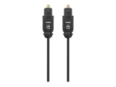 Manhattan Toslink Digital Optical AudioCable, 5m, Male/Male, Toslink S/PDIF, Gold plated contacts, , Polybag - Digitales Audio-Kabel (optisch)SPDIF - TOSLINK männlich zu TOSLINK männlich - 5 m - Glasf