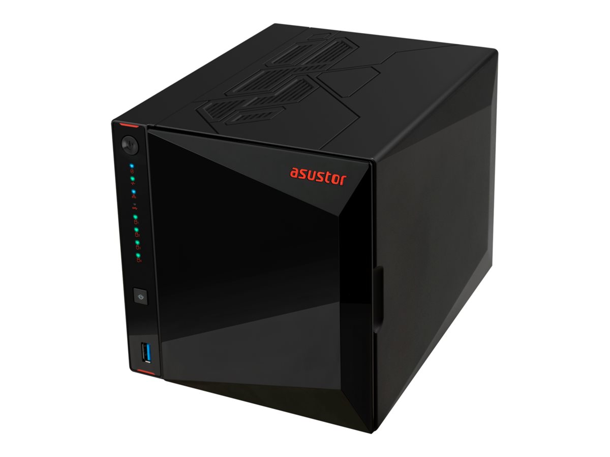 Asustor NSechskanttor 4 Gen 2 AS5404T - NAS-ServerSATA 6Gb/s - RAID 0 - 1 - 5 - 6 - 10 - JBOD - RAM 4 GB - 2.5 Gigabit Ethernet - iSCSI Support