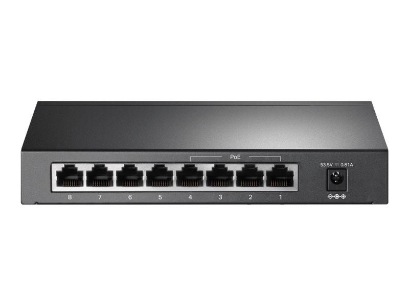 TP-LINK TL-SF1008LP - V1 - Switch - unmanaged - 8 x 10/100 (4 PoE)Desktop - wandmontierbar - PoE (41 W)