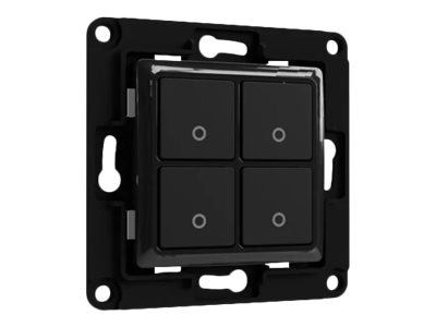 Shelly Smart Switch-Mechanismus - Wand - 4-fachSchwarz