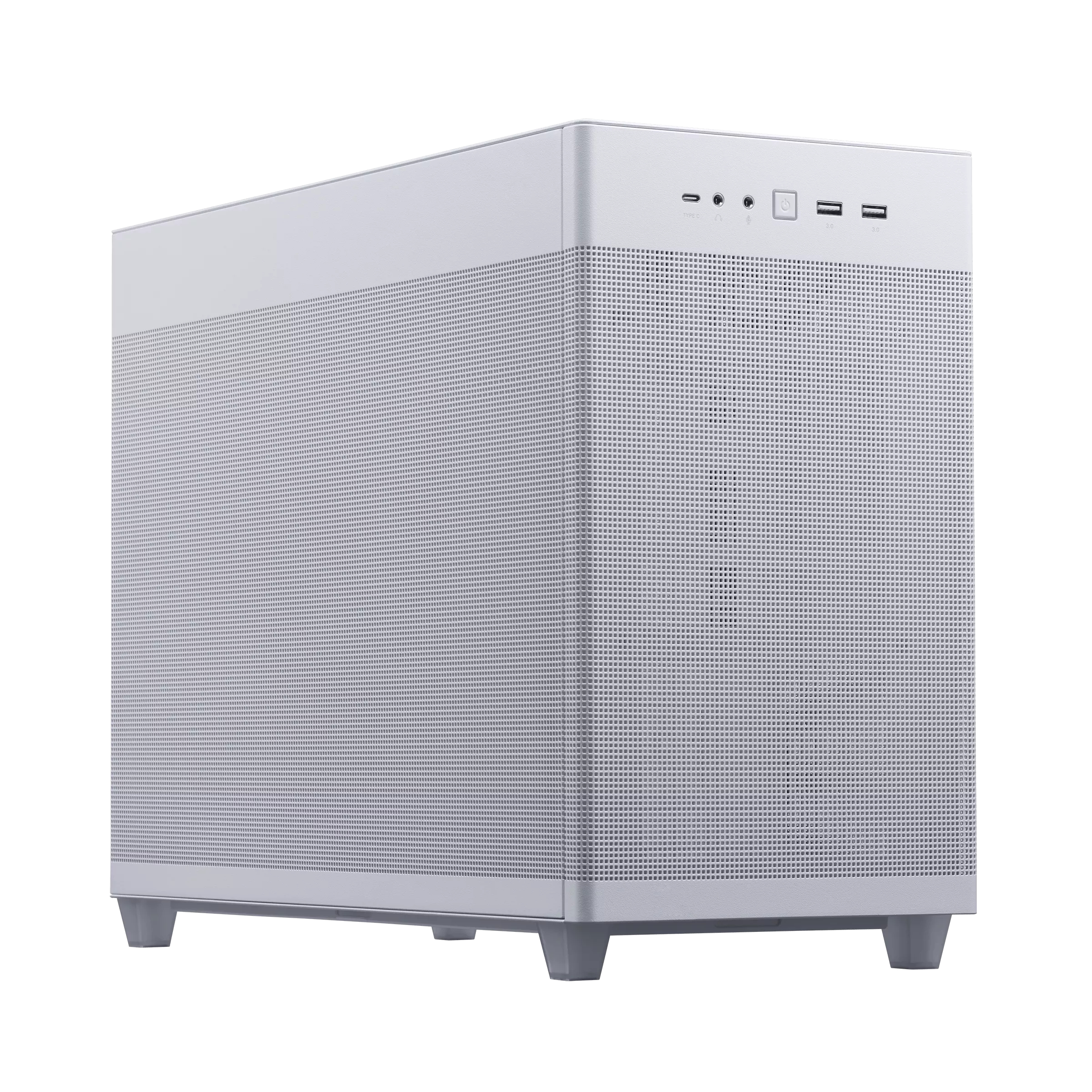 ASUS Prime AP201 - Kleiner Turm - micro ATXkeine Spannungsversorgung - weiß - USB/Audio