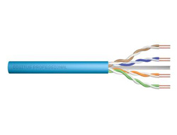 DIGITUS CAT 6A U/UTP Datenkabel - Verlegekabel, 305 m, Simplex, Eca305 m - UTP - CAT 6a - IEEE 802.5/IEEE 802.3 - halogenfrei - Riser - Hellblau - RAL 5012