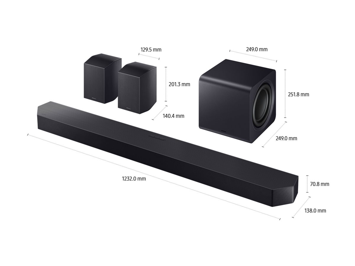 Samsung HW-Q990F - Q-Series - Soundleistensystemfür Heimkino - 11.1.4-Kanal - kabellos - Bluetooth - Wi-Fi - App-gesteuert - Schwarz
