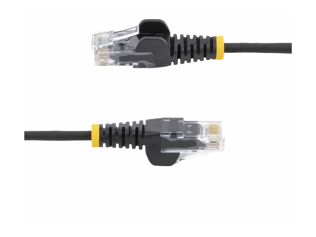 StarTech.com 10m Black Slim CAT6 Ethernet Cable, Snagless, 28AWG, LSZH - Patch-Kabel - RJ-45 (M)zu RJ-45 (M) - 10 m - 3.6 mm - UTP - CAT 5/5e/6 - IEEE 802.3bt - halogenfrei - ohne Haken - Schwarz