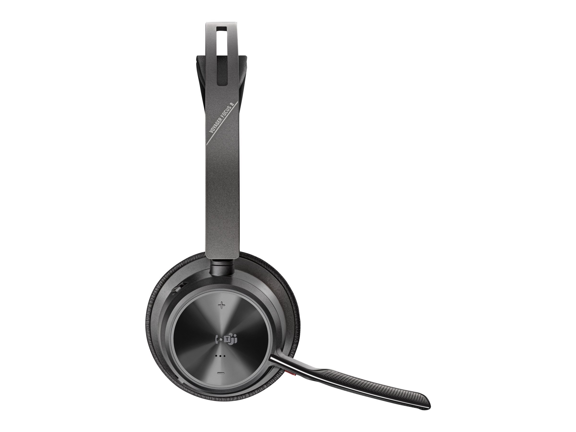 Poly HP Poly Voyager Focus 2 - Headset - On-EarBluetooth - kabellos - aktive Rauschunterdrückung - USB-C über Bluetooth-Adapter - USB-A über Bluetooth-Adapter - Schwarz - mit Ladestation - Zoom-zertif