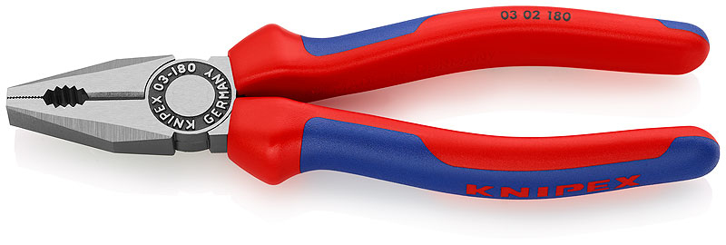 KNIPEX KP-0302180, Prüfzange, Stahl, Blau, Rot, 54 mm, 180 mm, 21 mmKombizangen DIN ISO 5746