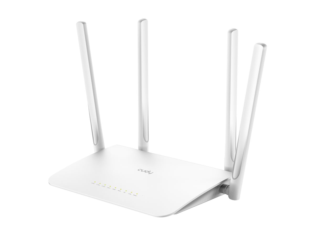 CUDY WR1300 - 3.0 - Wireless Router - Netz 4-Port-Switch1GbE - Wi-Fi 5 - Dual-Band - wandmontierbar