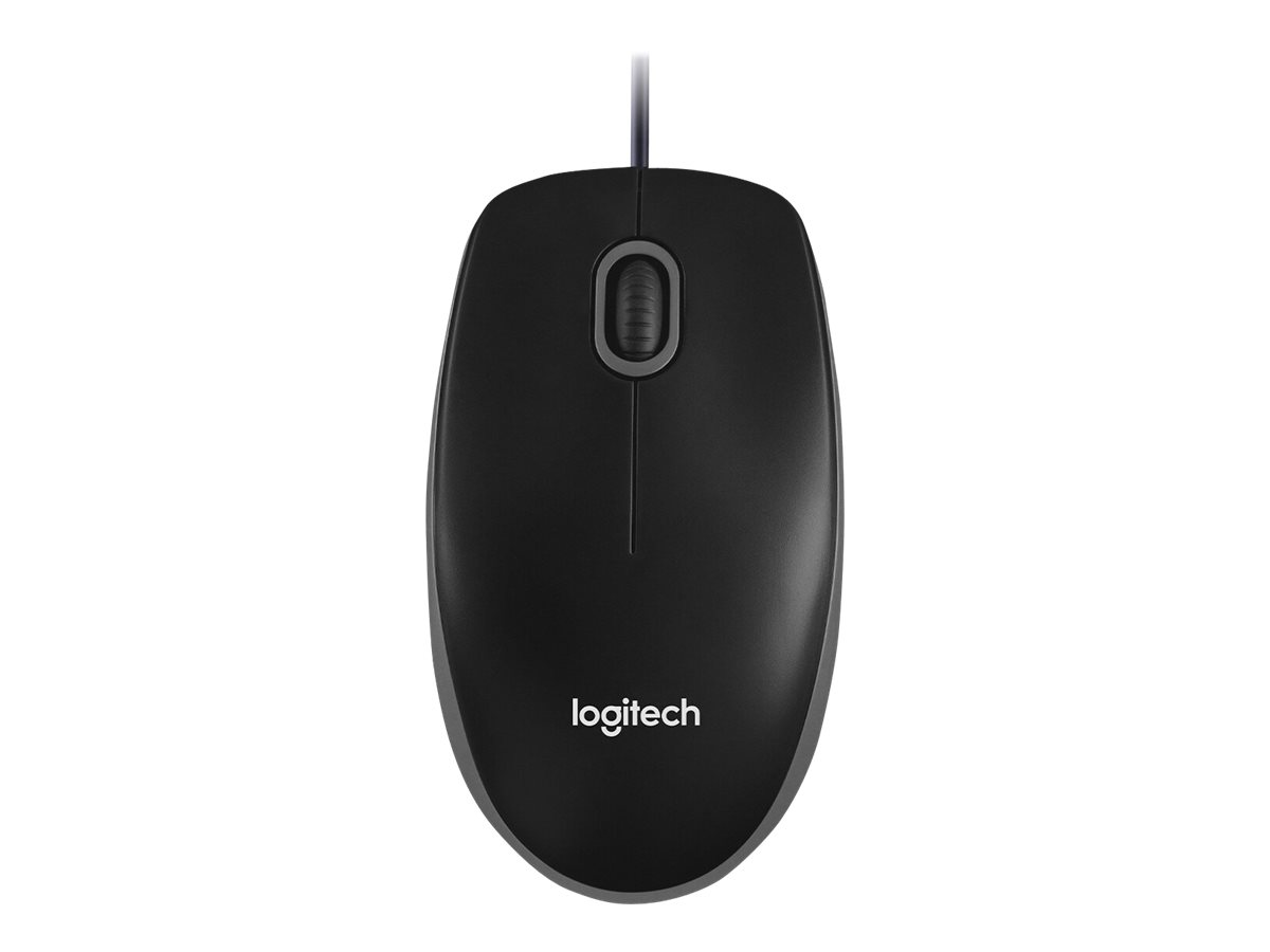 Logitech B100 - Maus - rechts- und linkshändigoptisch - 3 Tasten - kabelgebunden - USB - Schwarz