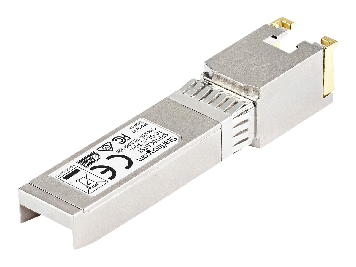 StarTech.com Cisco kompatibles SFP+ TransceiverModul - 10GBASE-T - MSA konform - RJ45 Kupfer - 10GBASE-T - 30m mit CAT6a - SFP+-Transceiver-Modul - 10GbE - 10GBase-T - RJ-45 - bis zu 30 m