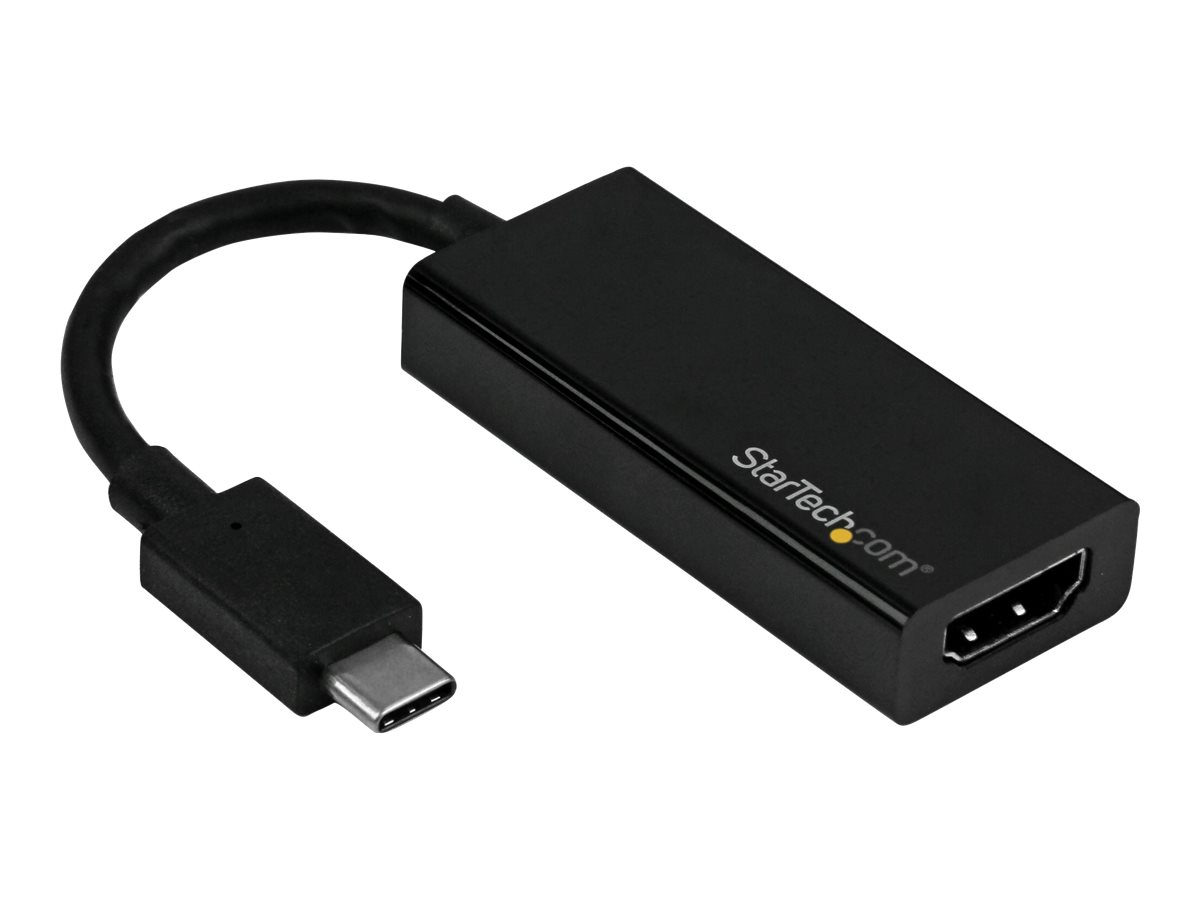 StarTech.com USB-C to HDMI Adapter - USB Type-Cto HDMI Converter - 4K 60Hz - Externer Videoadapter - USB-C - HDMI - Schwarz - für P/N: TB3DK2DPM2 - TB3DOCK2DPPD - TB3DOCK2DPPU - TB4CDOCK