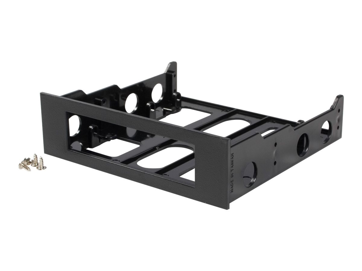 StarTech.com Speichereinschubadapter für 3.5" (8.9cm) HDD auf 5.25" (13.3cm) Schacht - Festplatten Bracket für 3.5 Zoll in Schwarz - Laufwerksschachtadapter - Schwarz - für P/N: 25SATSAS35HD - 35FCREA
