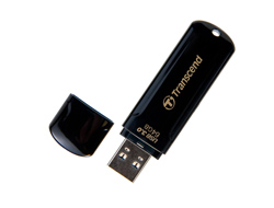 Transcend JetFlash 700 - USB-Flash-Laufwerk64 GB - USB 3.0 - Schwarz