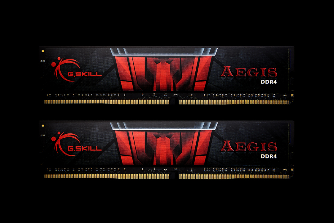 G.Skill AEGIS - DDR4 - Kit - 32 GB: 2 x 16 GBDIMM 288-PIN - 3000 MHz / PC4-24000 - CL16 - 1.35 V - ungepuffert - non-ECC