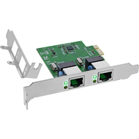 InLine Dual Gigabit Netzwerkkarte - 2x RJ45 1Gb/s - PCIe x1 - inkl. LP SlotblechDual Gigabit Netzwerkkarte - 2x RJ45 1Gb/s - PCIe x1 - inkl. LP Slotblech