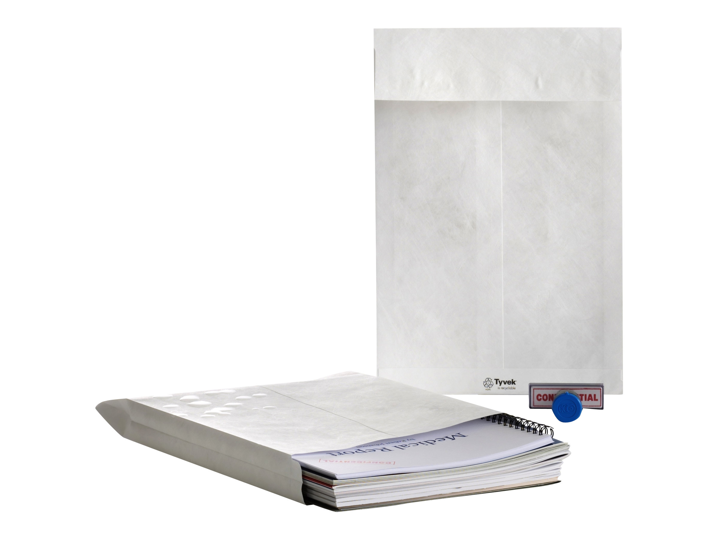 Bong DuPont Tyvek - Versandtasche - Erweiterbar - International C4 (229 x 324 mm)rechteckig - offenes Ende - selbstklebend (abziehen und aufkleben) - reissfest - weiß - Packung mit 100