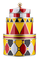 Alessi MW31S3, Aufbewahrungsbox, Mehrfarbig, Rund, Metall, Muster, Drinnen