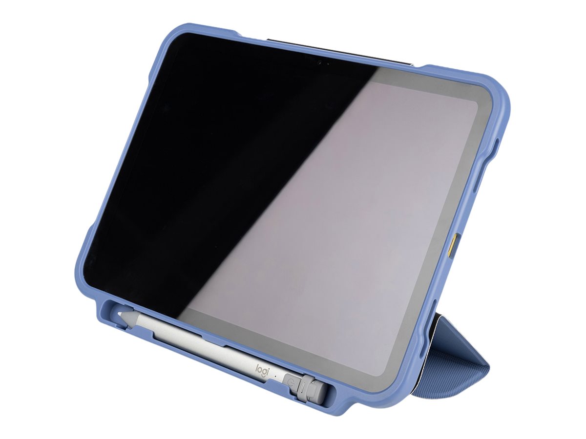 TUCANO Alunno - Flip-Hülle für Tablet - widerstandsfähig - recycelter Kunststoff, Thermoplastisches Polyurethan (TPU)transparentes Polycarbonat - hellblau - für Apple 10.9-inch iPad Wi-Fi + Cellular