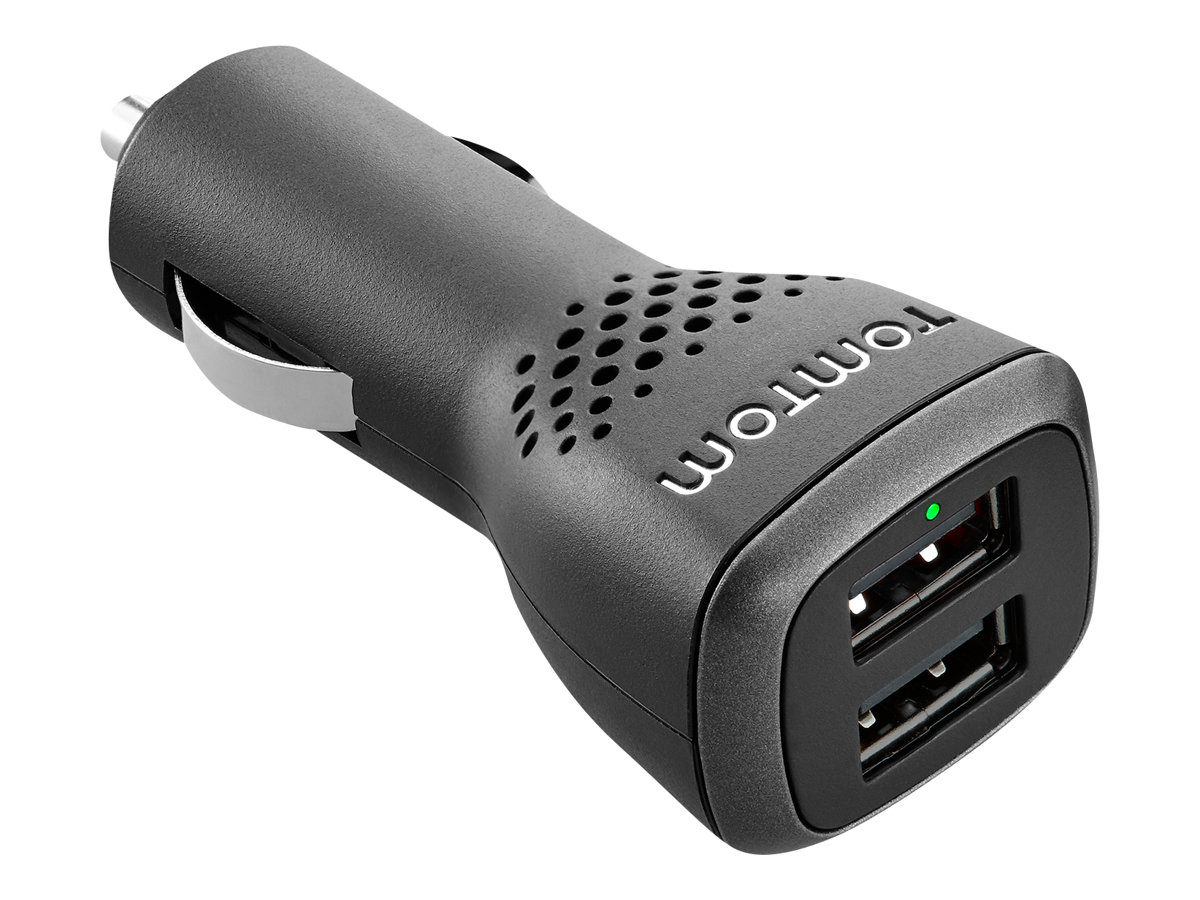 TomTom High-Speed Dual Charger - Auto-Netzteil - 2.4 A - 2 Ausgabeanschlussstellen (USB)