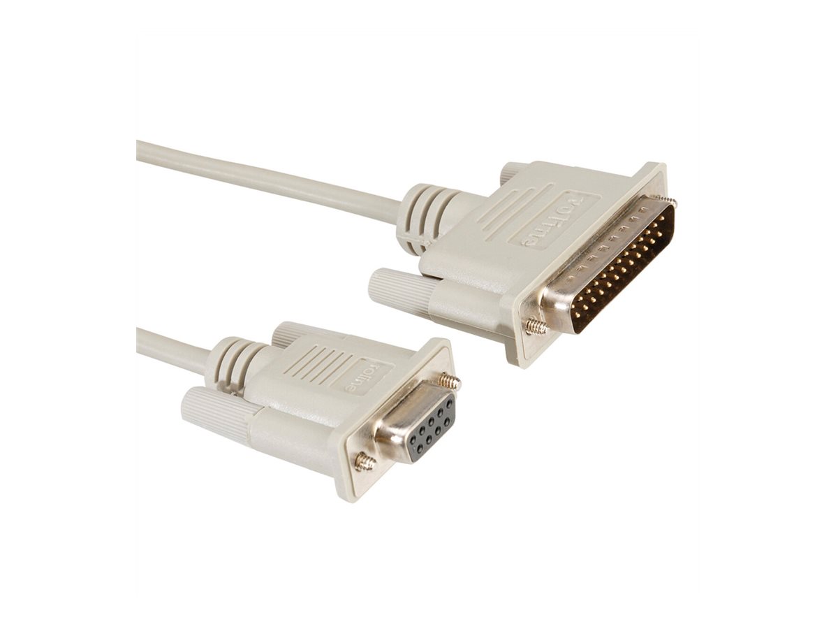 ROLINE Kabel seriell - DB-9 (W) zu DB-25 (M)1.8 m