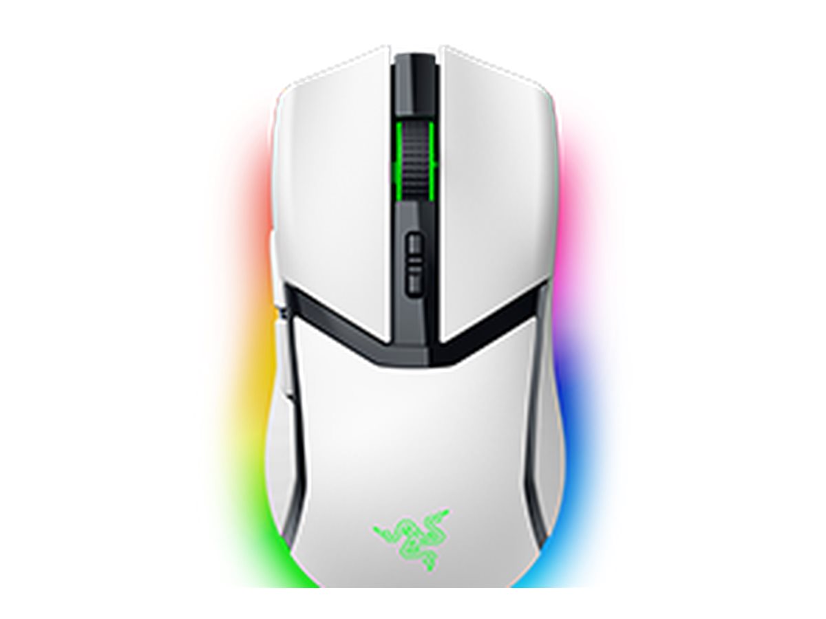 Razer Cobra Pro - Maus - Gaming - Für Rechtshänderoptisch - 8 Tasten - kabelgebunden - kabellos - USB - weiß
