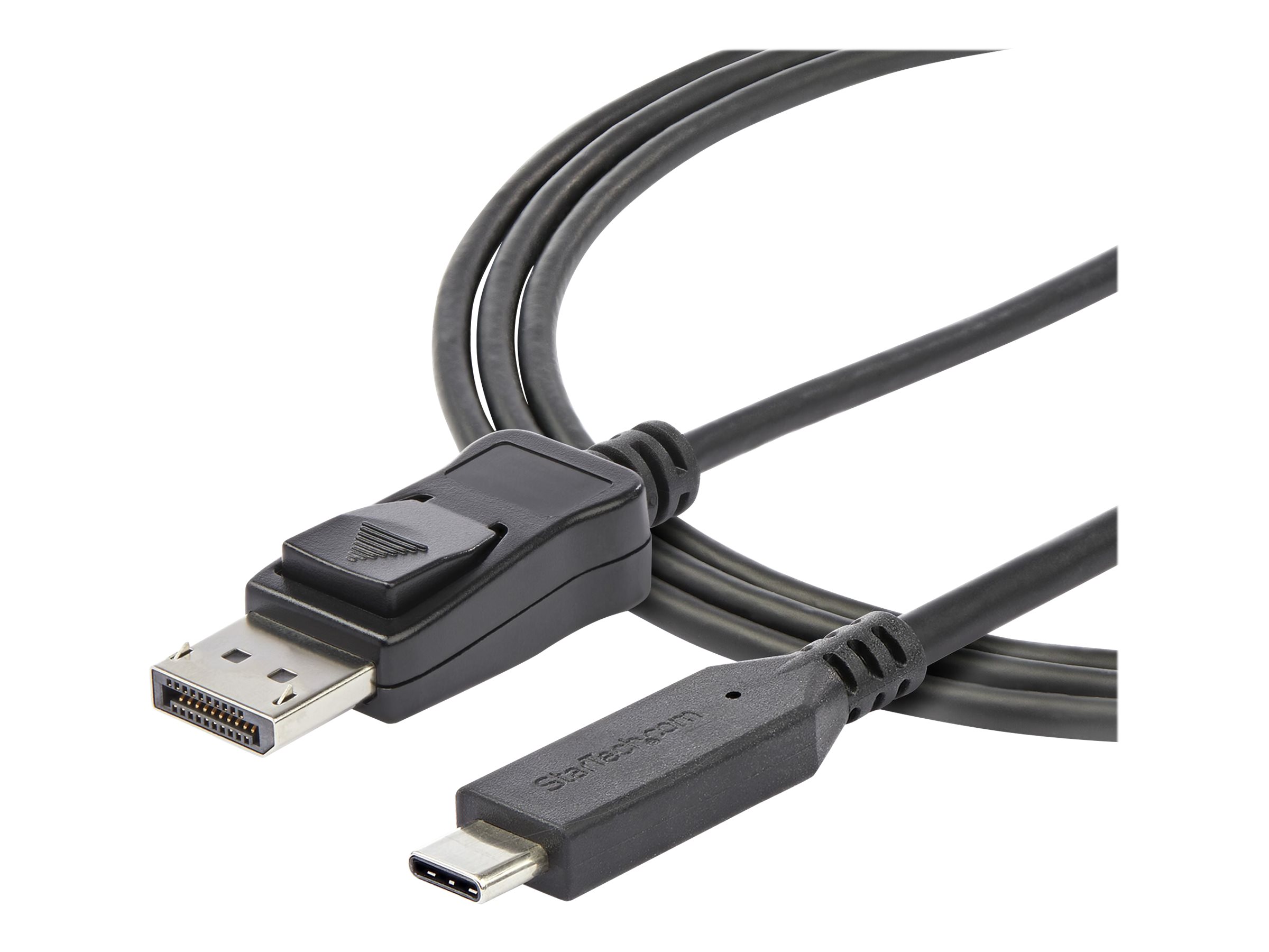 StarTech.com 1,8 m - USB-C auf DisplayPort-Kabel 8K 30Hz - HBR3 - USB-C-Adapter - Thunderbolt 3-kompatibel - CDP2DP146B - Externer Videoadapter - USB-C - DisplayPort - Schwarz - für P/N: TB4CDOCK
