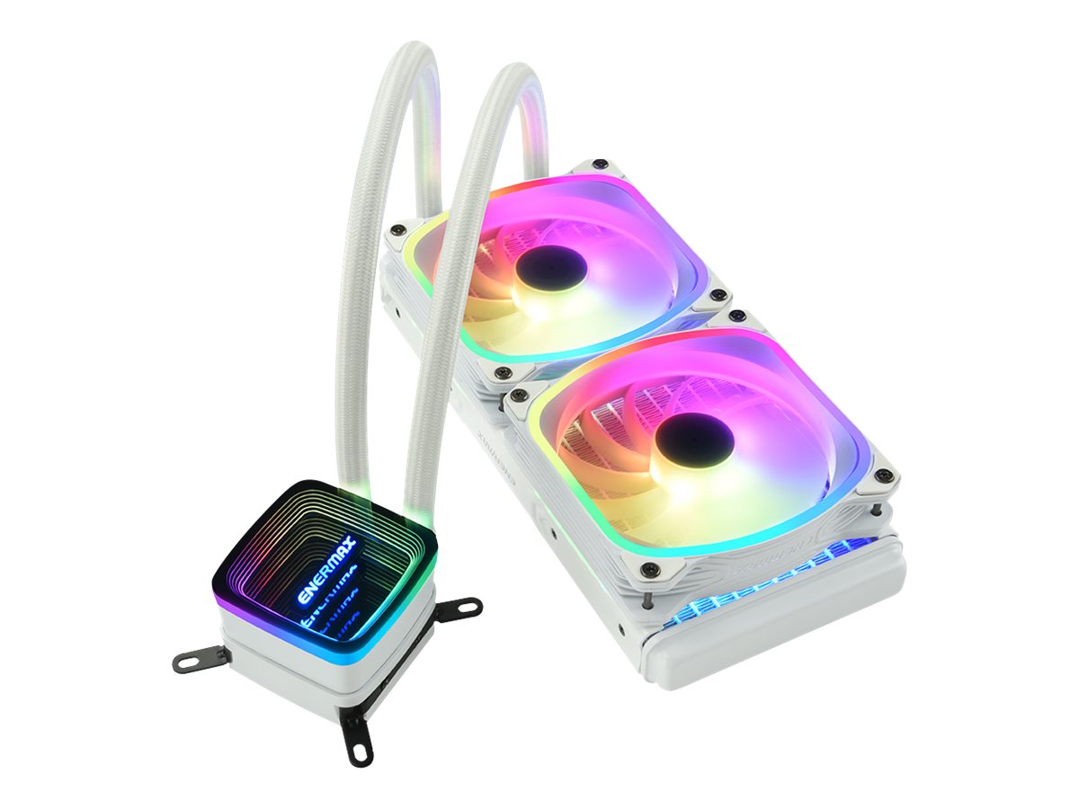 Enermax Aquafusion ADV series ELC-AQFA240-SQA-W - Prozessor-Flüssigkeitskühlsystem - 240 mm cpu-Flüssigkeitskühler - (für: LGA1366, AM3+, LGA2011, FM1, FM2+, LGA2011-3, AM4, LGA2066, LGA1200, LGA1700,