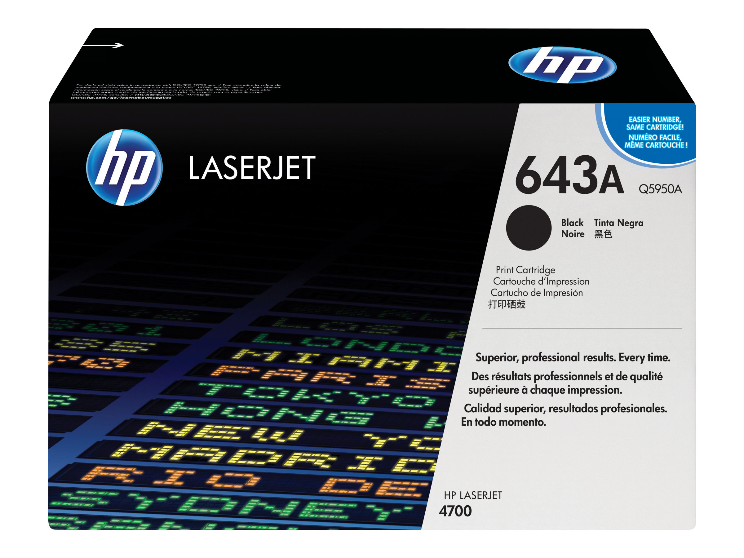 HP 643A - Schwarz - original - LaserJet - Tonerpatrone (Q5950A)für Color LaserJet 4700 - 4700dn - 4700dtn - 4700n - 4700ph+