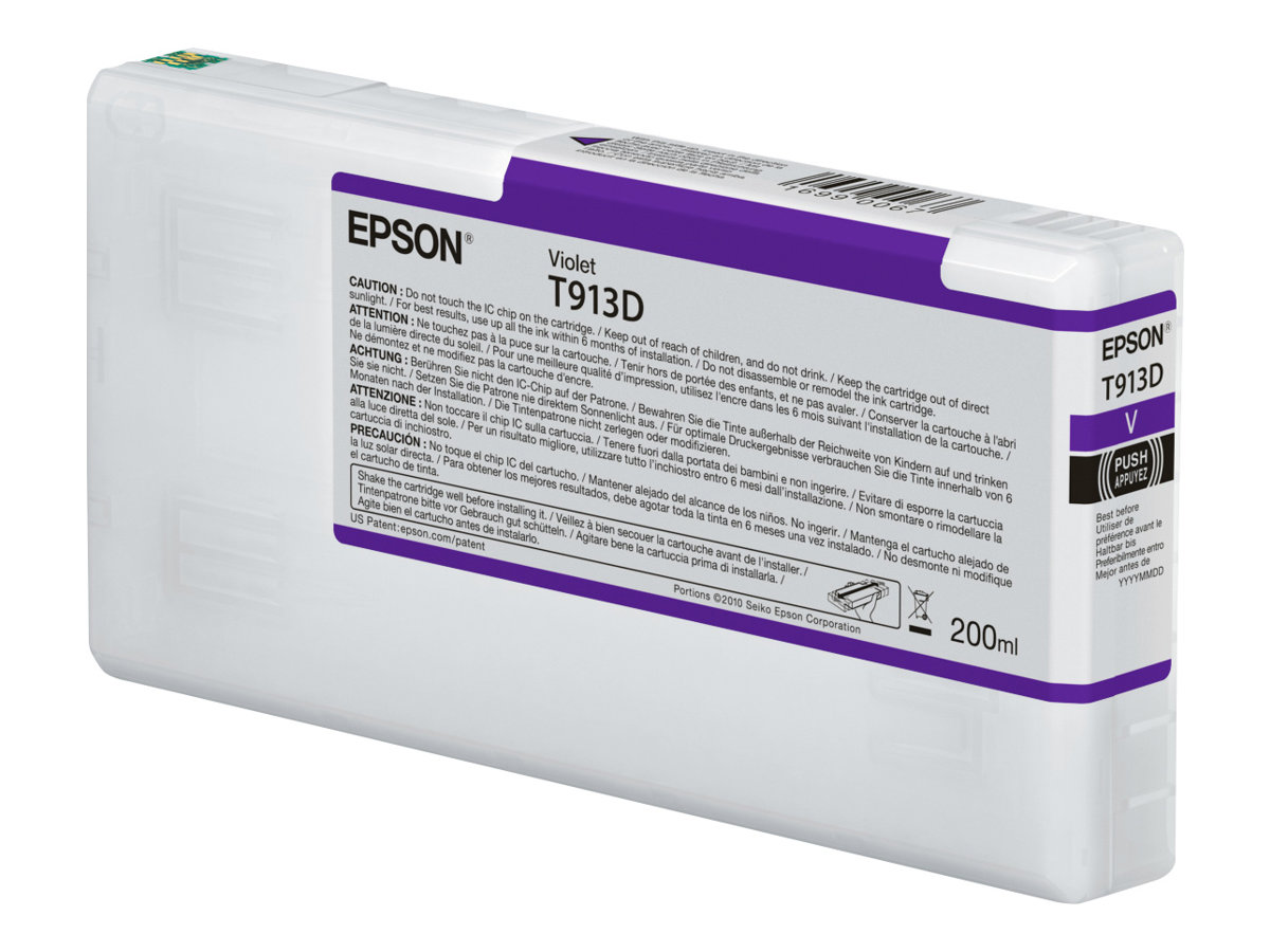 Epson T913D - 200 ml - violett - original - Tintenpatronefür SureColor SC-P5000 Violet - SC-P5000 Violet Spectro