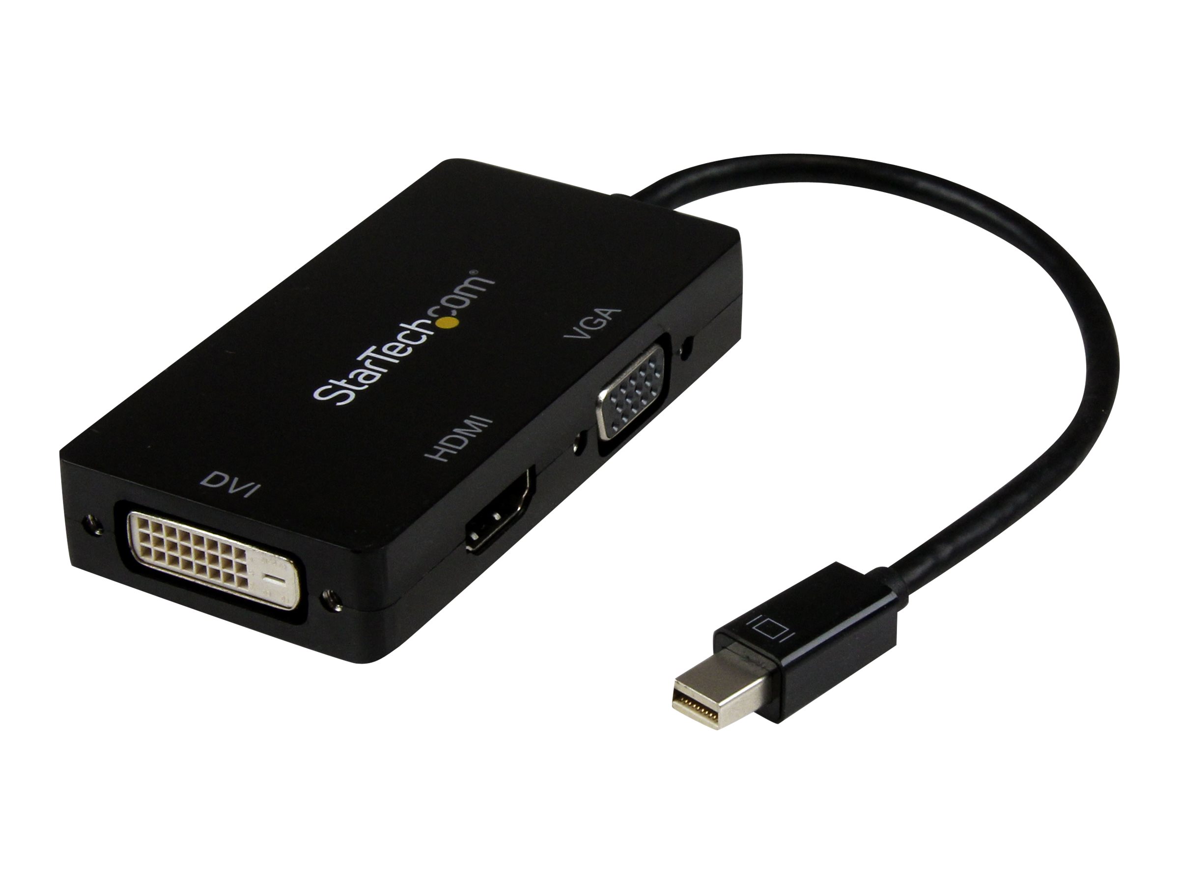 StarTech.com Startech 3 in 1 Mini DisplayPort Adapter - 1080p - Mini DP / Thunderbolt to HDMI / VGA / DVI Splitter for Your Monitor (MDP2VGDVHD)Videoadapter - Mini DisplayPort männlich zu HD-15 (VGA)
