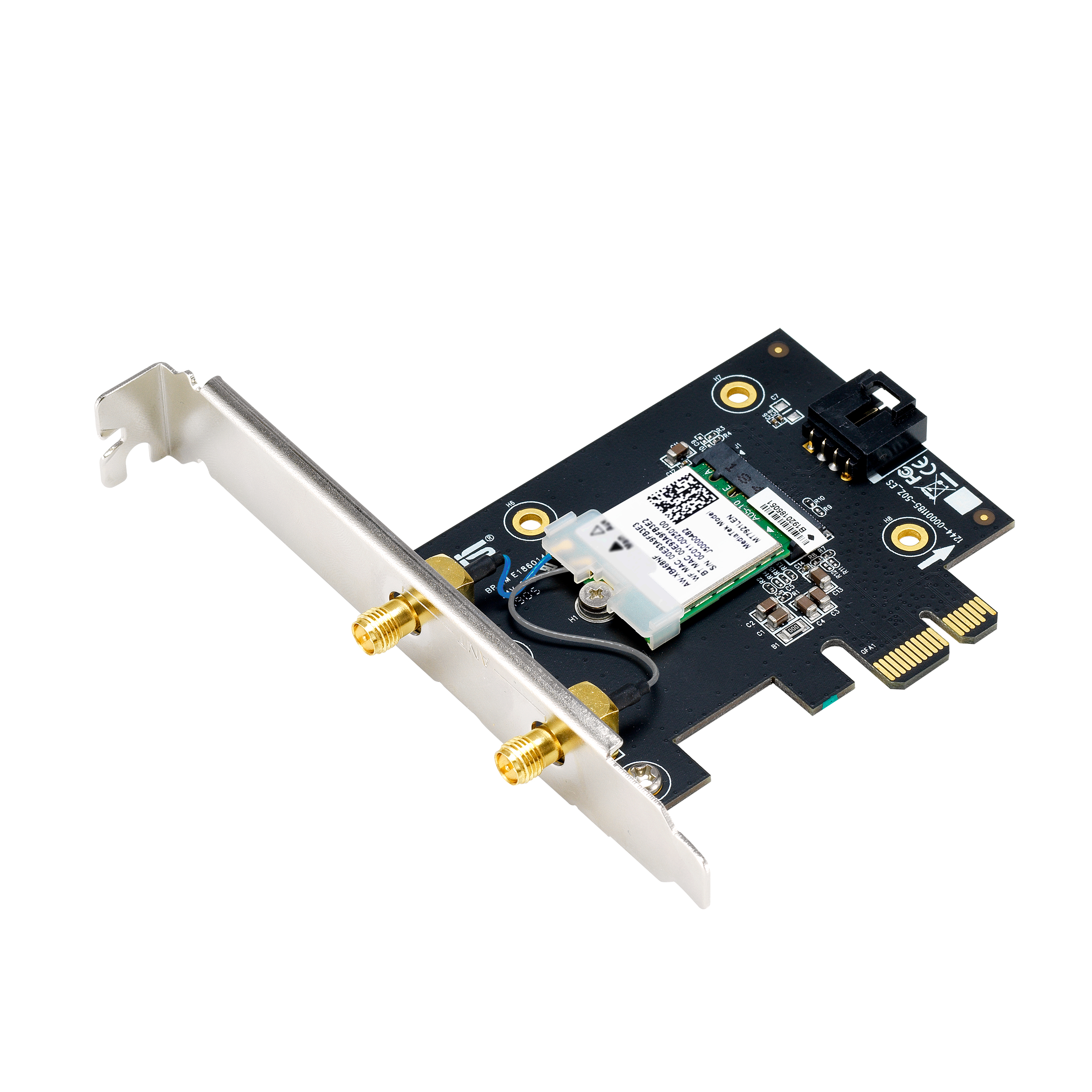 ASUS PCE-BE6500 - Netzwerkadapter - PCI Expressx1 - Wi-Fi 7 - Wi-Fi 5 - Wi-Fi 6 - Bluetooth
