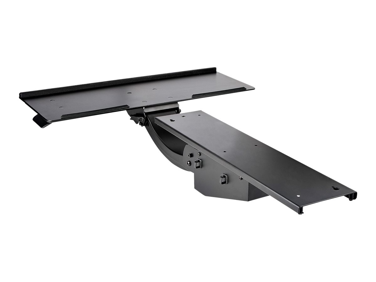 StarTech.com Tastaturablage - Höhenverstellbare Tastatur und Mausablage, 25 x 66 cm - Ergonomische Schreibtisch/Computer Tastaturablage mit Mauspad & Handgelenkauflage - Kipp/Drehfunktion (KBTRAYADJ2)