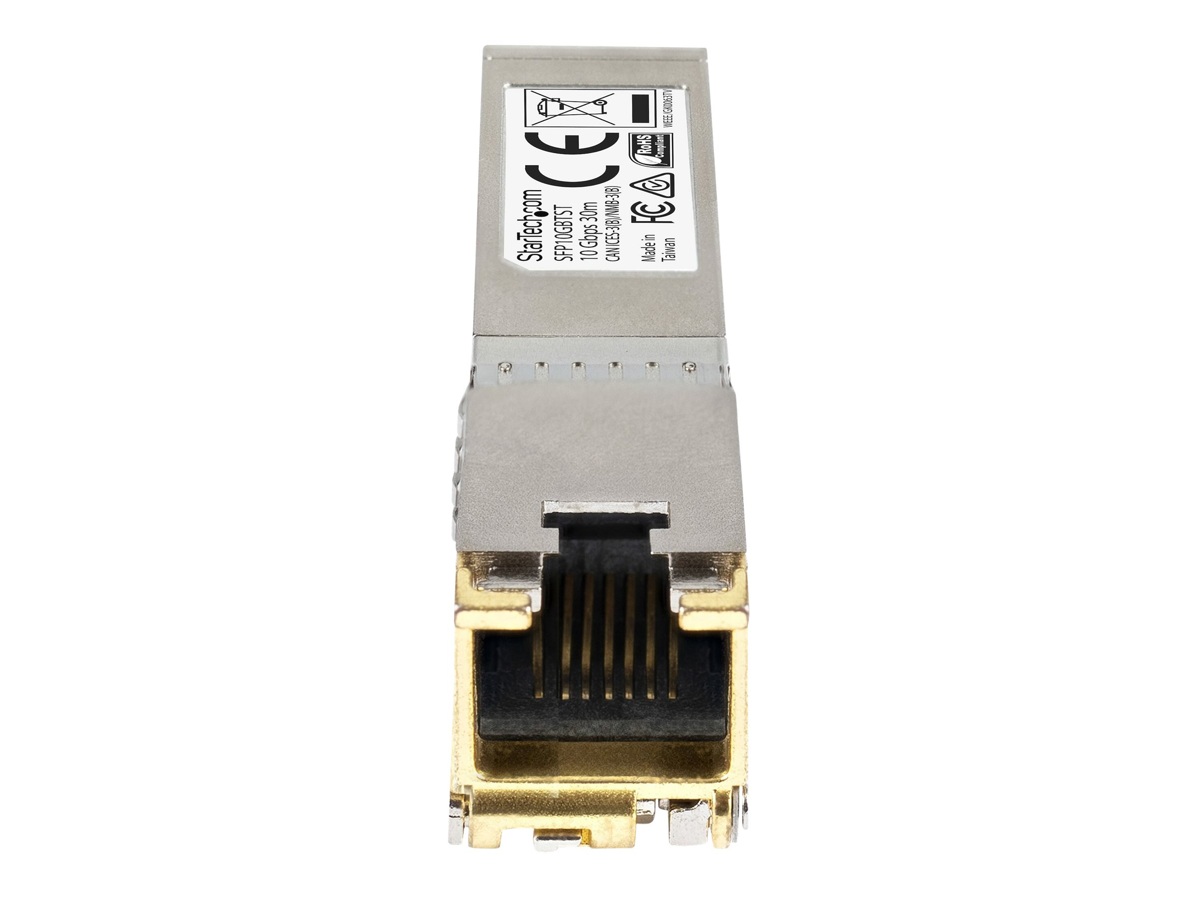 StarTech.com Cisco kompatibles SFP+ TransceiverModul - 10GBASE-T - MSA konform - RJ45 Kupfer - 10GBASE-T - 30m mit CAT6a - SFP+-Transceiver-Modul - 10GbE - 10GBase-T - RJ-45 - bis zu 30 m