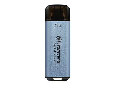 Transcend ESD300C - SSD - 2 TB - extern (tragbar)USB 3.2 Gen 2x1 (USB-C Steckverbinder) - himmelblau