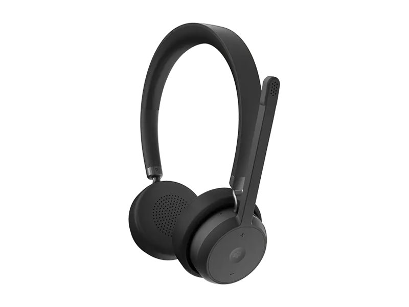 Lenovo Headset - On-Ear - Bluetooth - kabellosUSB-A über Bluetooth-Adapter - Schwarz - Zertifiziert für Microsoft Teams