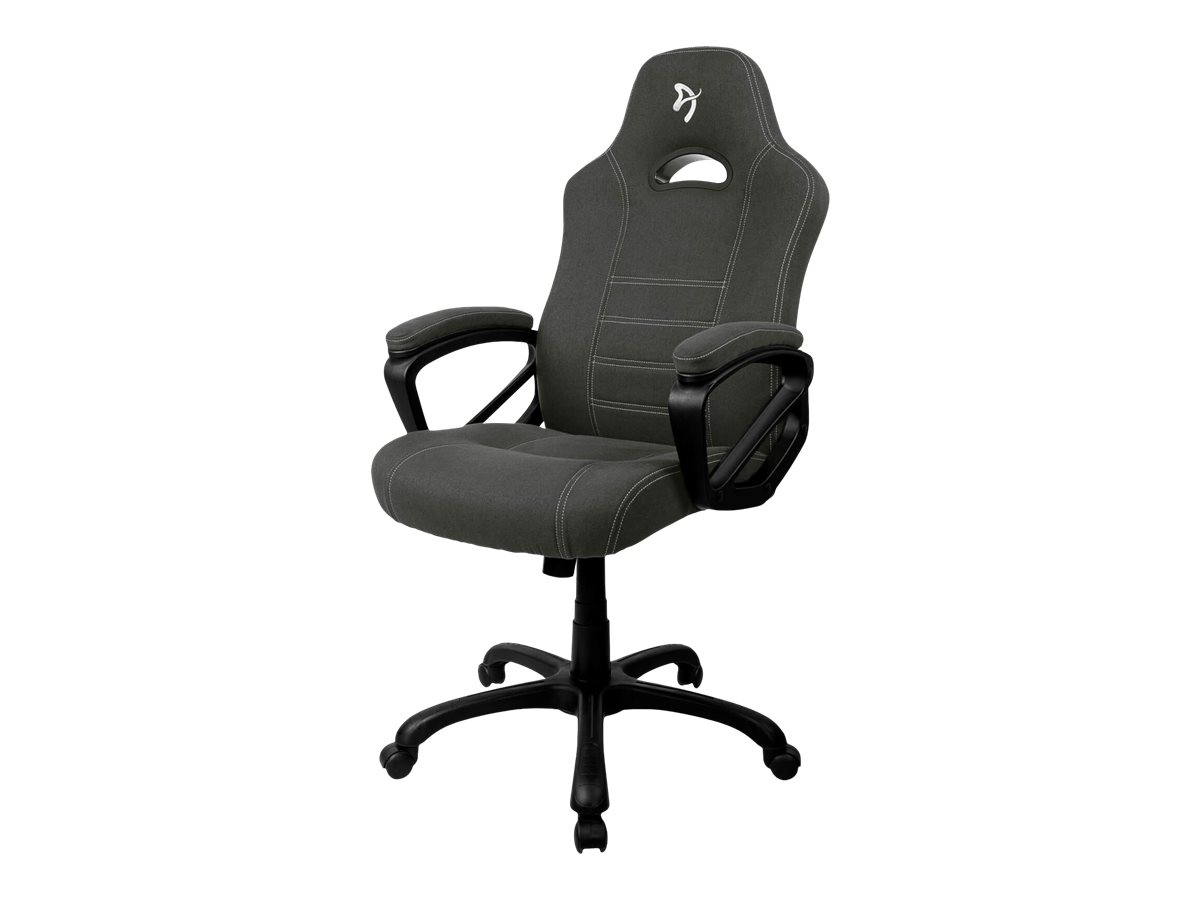 Arozzi Enzo - Stuhl - ergonomisch - ArmlehnenNeigen - Drehgelenk - Schaum - gewebter Stoff - Grau - Schwarz