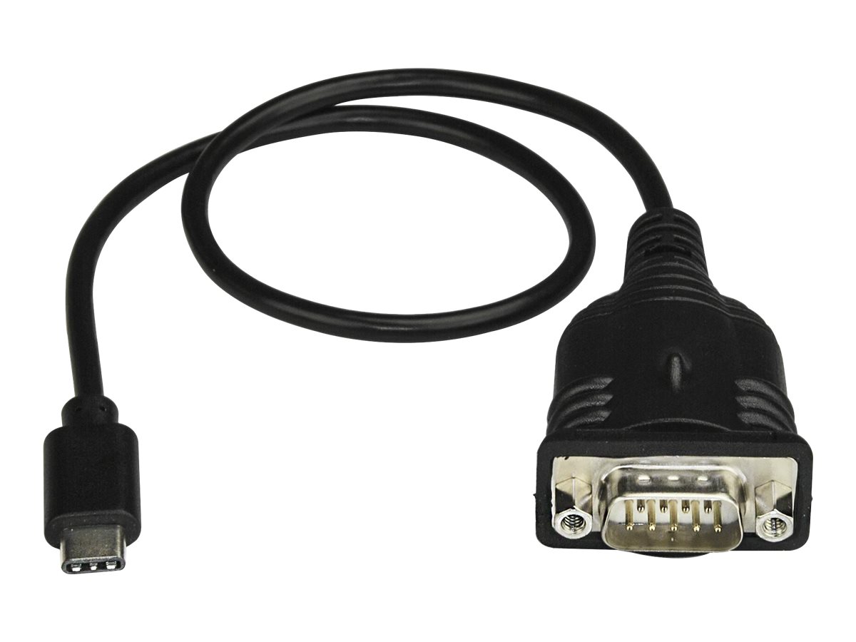 StarTech.com USB-C auf Seriell Adapter - USB C zu RS232 Kabel - USB Typ C auf DB9 Kabeladapter - Windows / MacOS / Linux kompatibel - Kabel USB / seriell - DB-9 (M)zu USB-C (M) - 40 cm - Daumenschraub