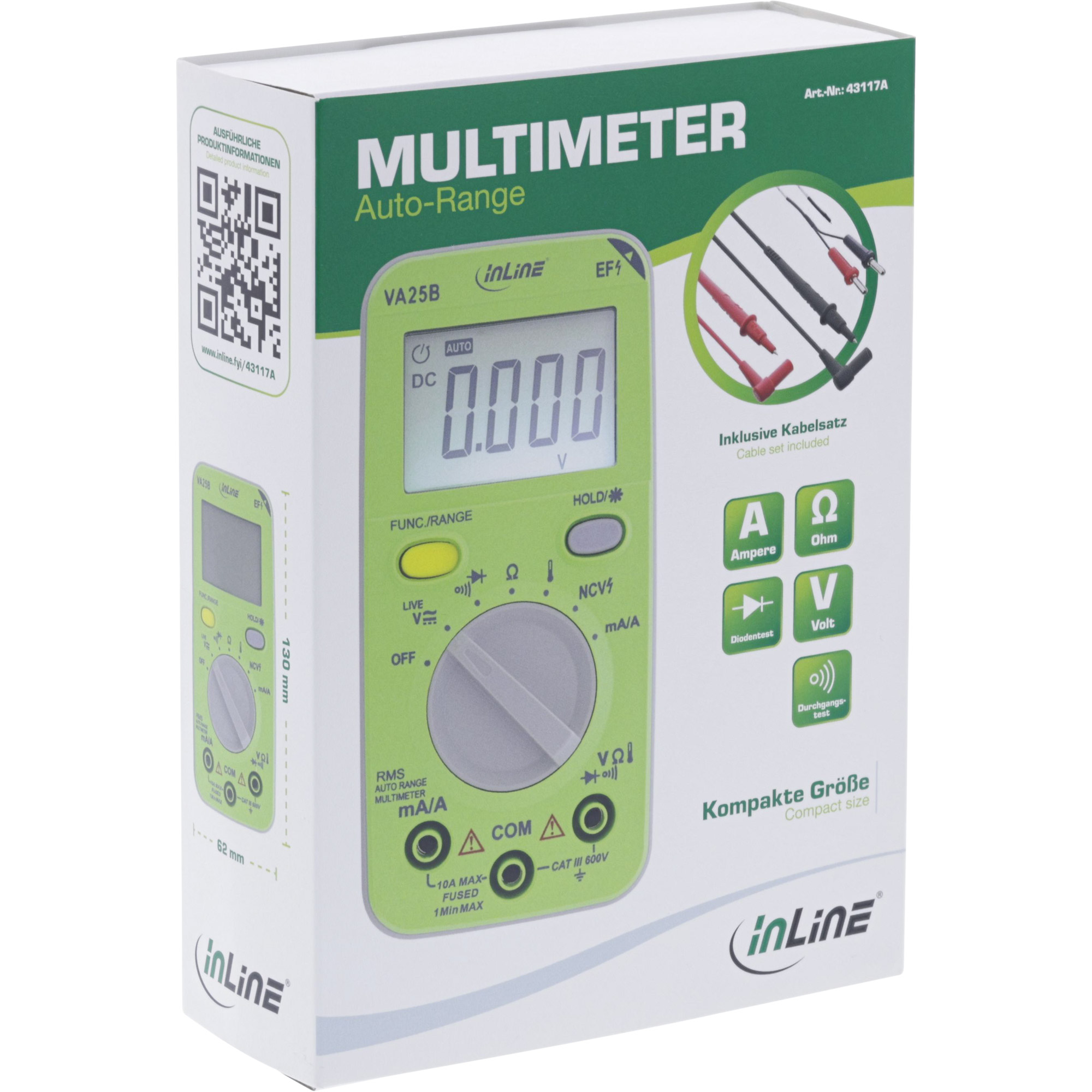 InLine Multimeter mit Auto-Range - Pocketformatr