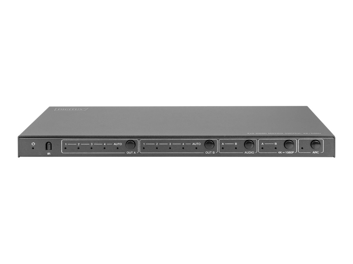 DIGITUS 4x2 HDMI Matrix Switch, 4K/60Hzwandmontierbar