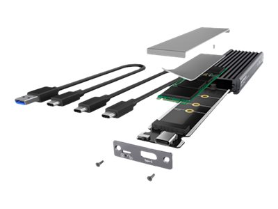ICY BOX IB-1817MC-C31 - Speichergehäuse - M.2 - M.2 NVMe Card / SATA 6Gb/s - USB-C 3.1 (Gen 2)Grau
