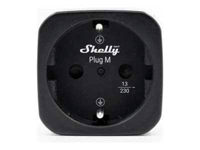 Shelly Plug M Gen3 Black 2-Pack Power Metering Smart
