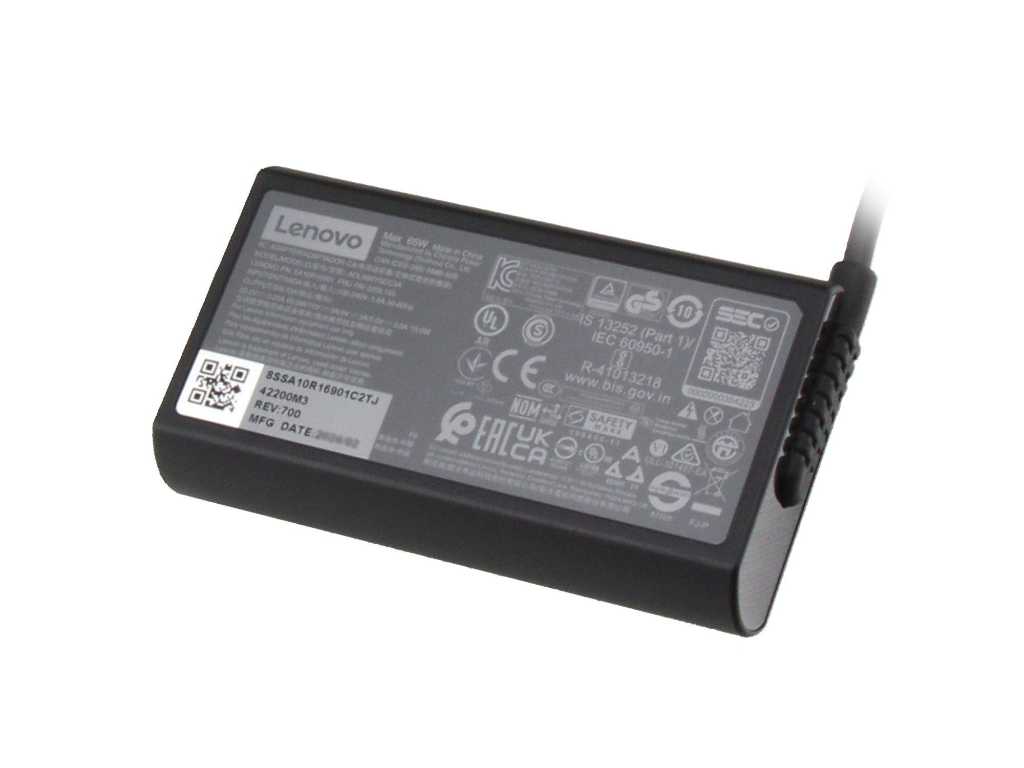 Lenovo ThinkPad 65W Slim AC Adapter (USB Type-C)Netzteil - Wechselstrom 90-265 V - 65 watt - Schwarz - für ThinkPad T16 Gen 4 21QN
