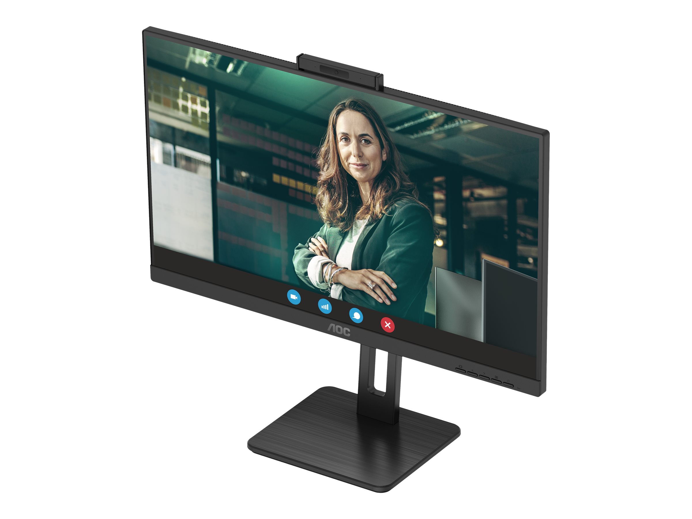 AOC Pro-line 24P3CW - LED-Monitor - 61 cm (24")(23.8" sichtbar) - 1920 x 1080 Full HD (1080p) @ 75 Hz - IPS - 300 cd/m² - 1000:1 - 4 ms - HDMI - 2xDisplayPort - USB-C - Lautsprecher - Schwarz