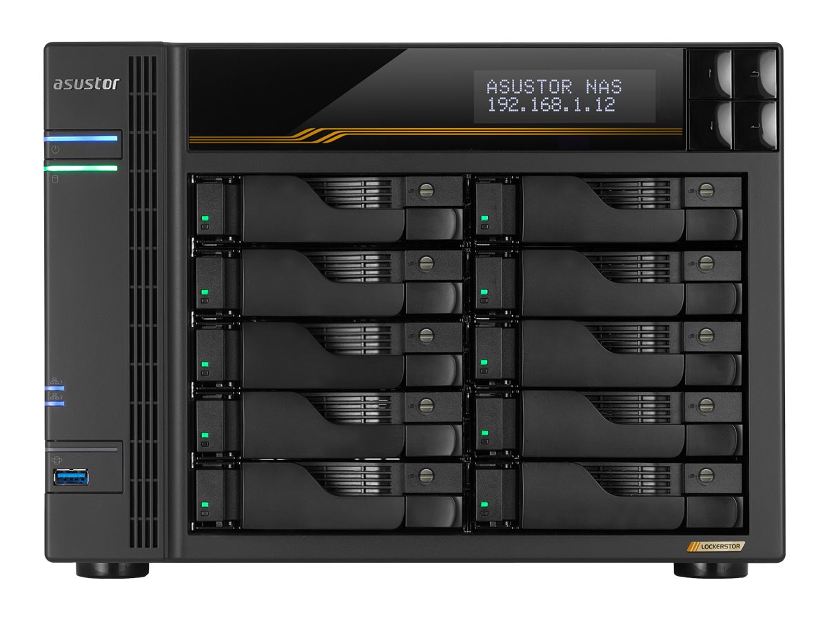 Asustor Lockerstor 10 Gen3 AS6810T - NAS-Server - 10 Schächte - SATA 6Gb/s / PCIe 4.0 (NVMe)