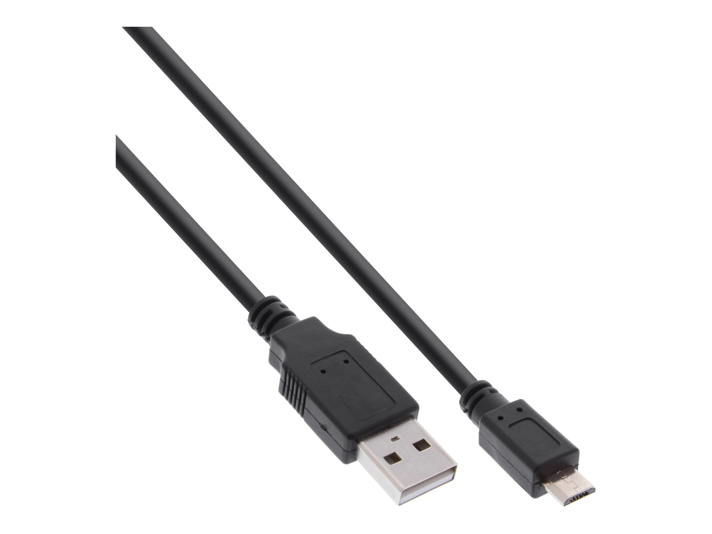 InLine Micro-USB 2.0 Kabel - Schnellladekab. - USB-A ST/Micro-B ST - schwarz - 1,8mUSB 2.0 - 2 A - 1.8 m - robust - Schwarz