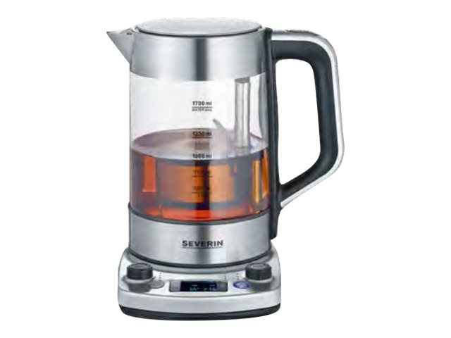 SEVERIN Professional WK 3422 - Tee-/Wasserkocher1.7 Liter - 3 kW - glass/brushed stainless steel/black