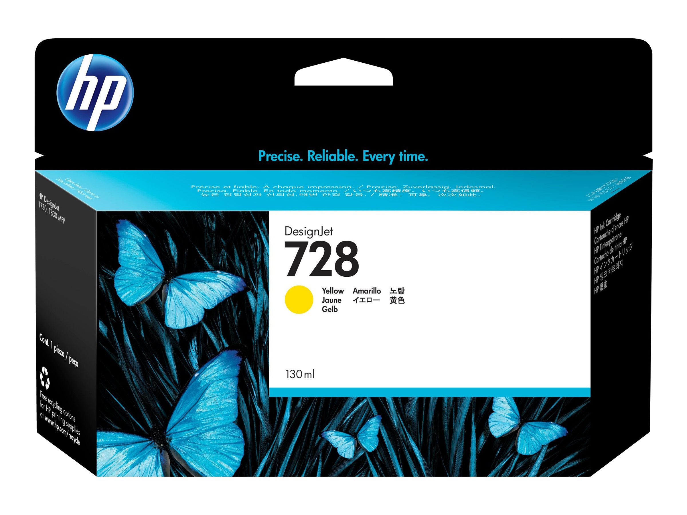 HP 728 - 130 ml - Gelb - original - DesignJetTintenpatrone - für DesignJet T730 - T830