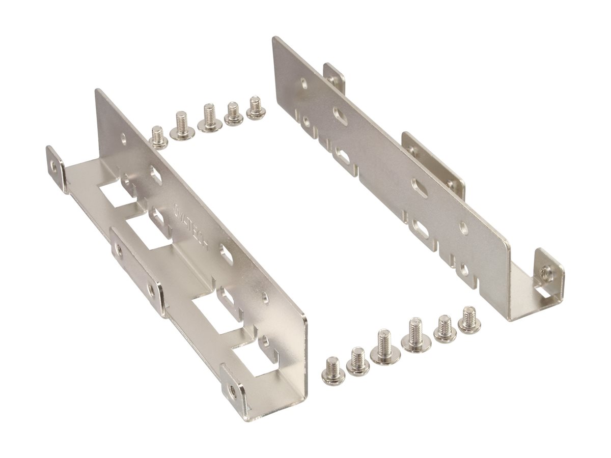 InLine HDD/SSD Einbauschienen - 2x 6,35cm (2,5") zu 8,89cm (3,5") - silberHDD/SSD Einbauschienen - 2x 6,35cm (2,5") zu 8,89cm (3,5") - silber