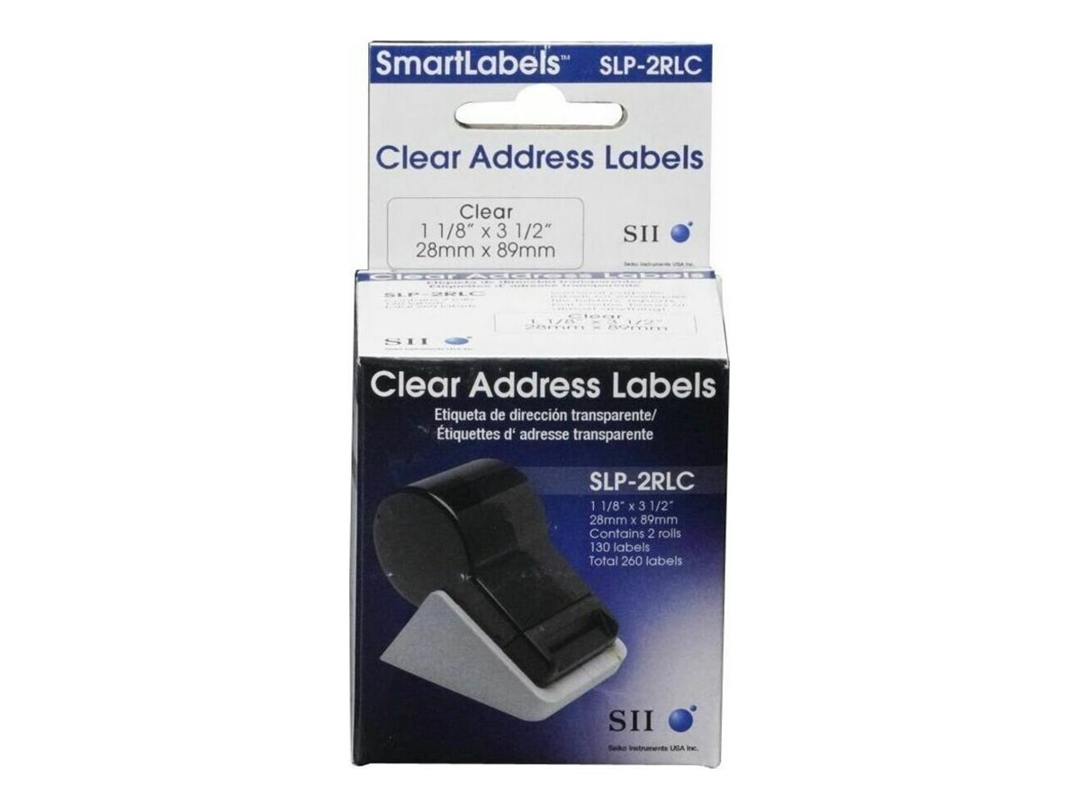 Seiko Instruments SLP-2RLC - Klar - 28 x 89 mm 260 Etikett(en) (2 Rolle(n)x 130 Adressetiketten - für Smart Label Printer 440 - 440 Office Administration Pack - 450 - 620 - 650 - 650SE