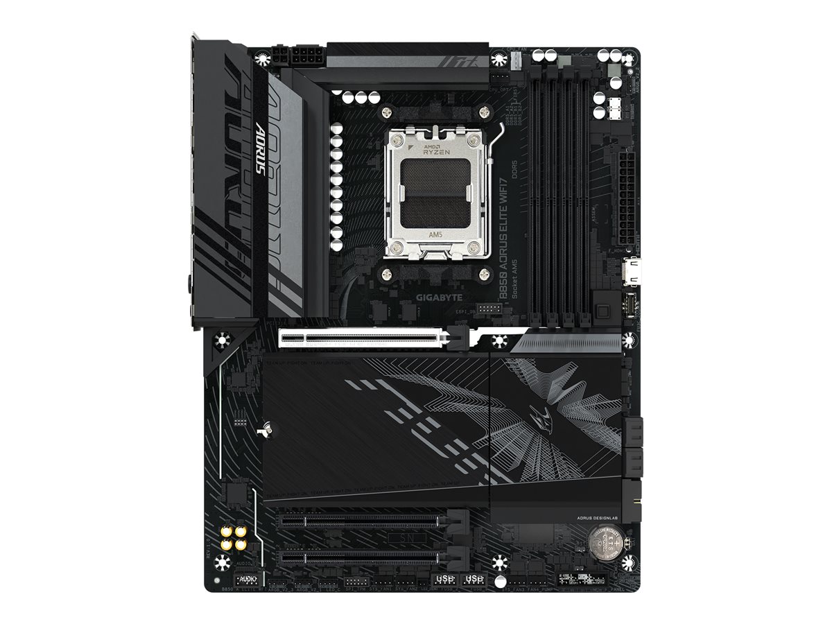 Gigabyte AORUS B850 ELITE WIFI7 - Motherboard - ATX - Socket AM5 - AMD B850 Chipsatz - USB-C 3.2 Gen 2x2, USB-C 3.2 Gen2, USB 3.2 Gen 2, USB 3.2 Gen 1 - Bluetooth, Wi-Fi 7, 2.5 Gigabit LAN - Onboard-G