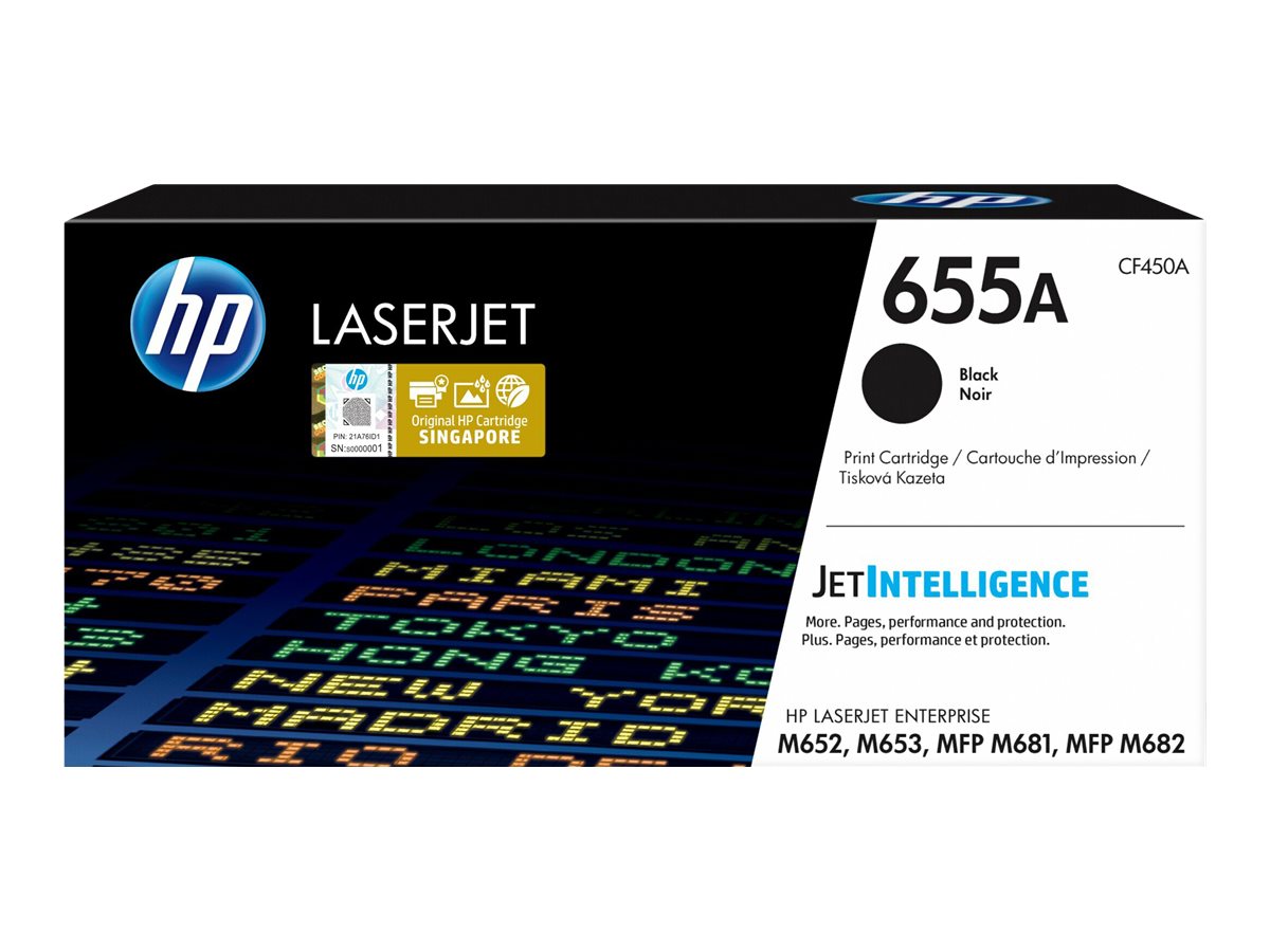 HP 655A - Schwarz - original - LaserJet - Tonerpatrone (CF450A)für Color LaserJet Managed Flow MFP M681; LaserJet Enterprise Flow MFP M681 - MFP M682